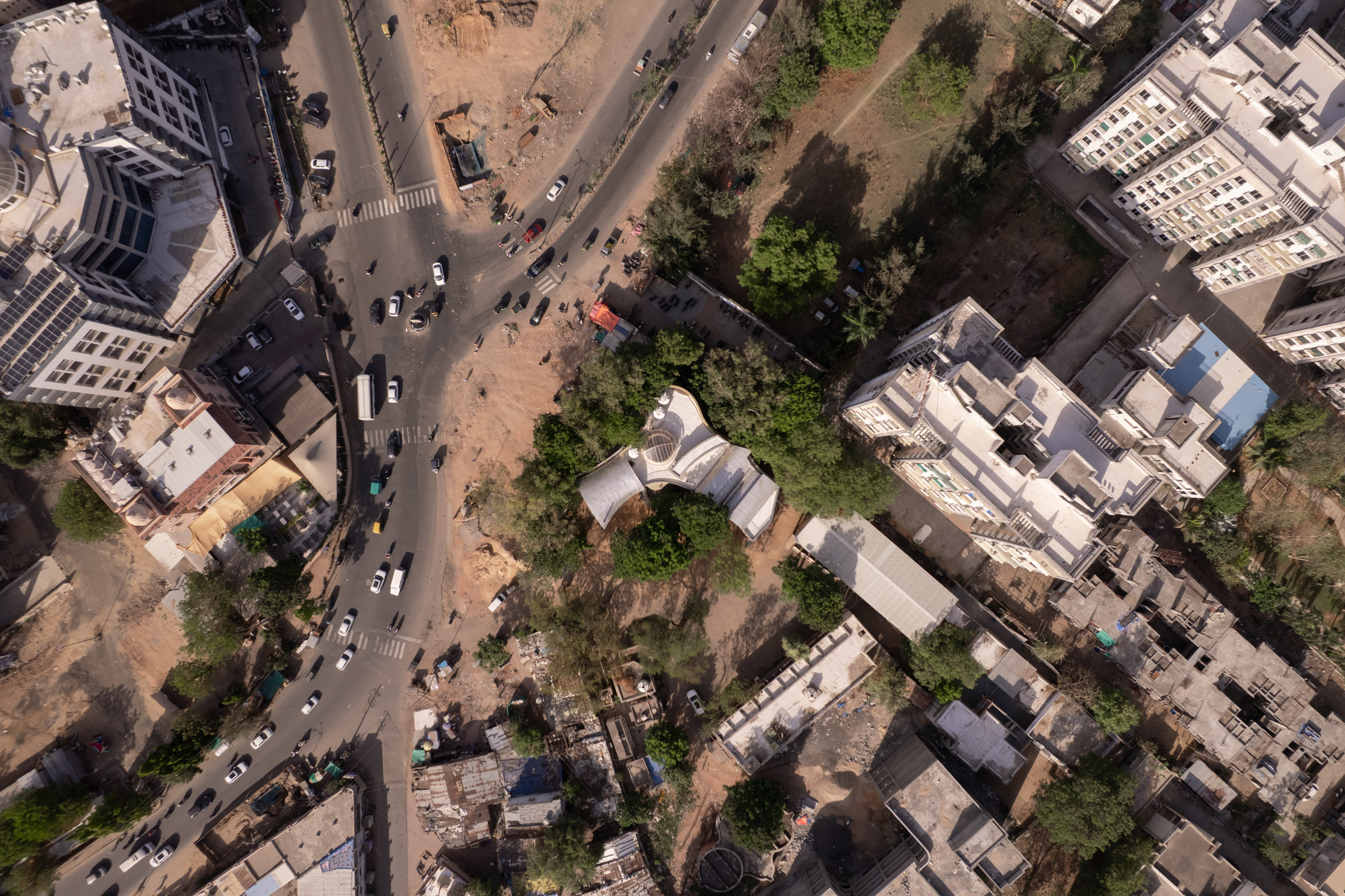 Aerial view of school in Vadodara