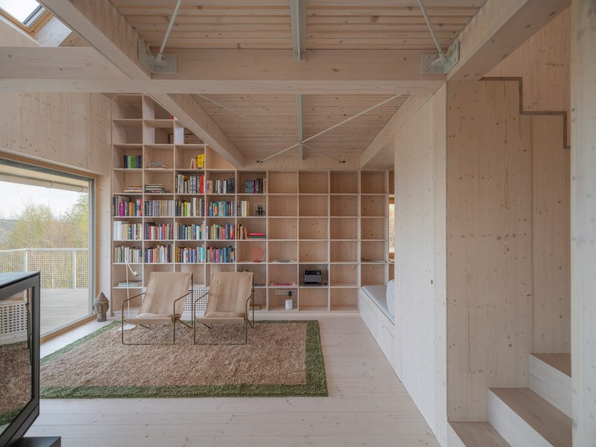 Husárik Hut interior by Oatelier