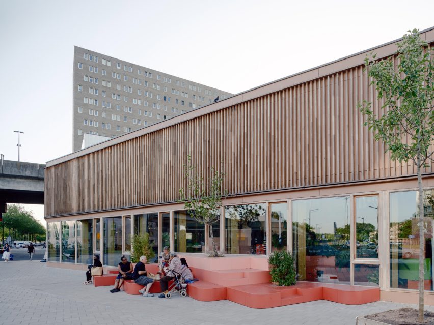 Wooden library in Amsterdam