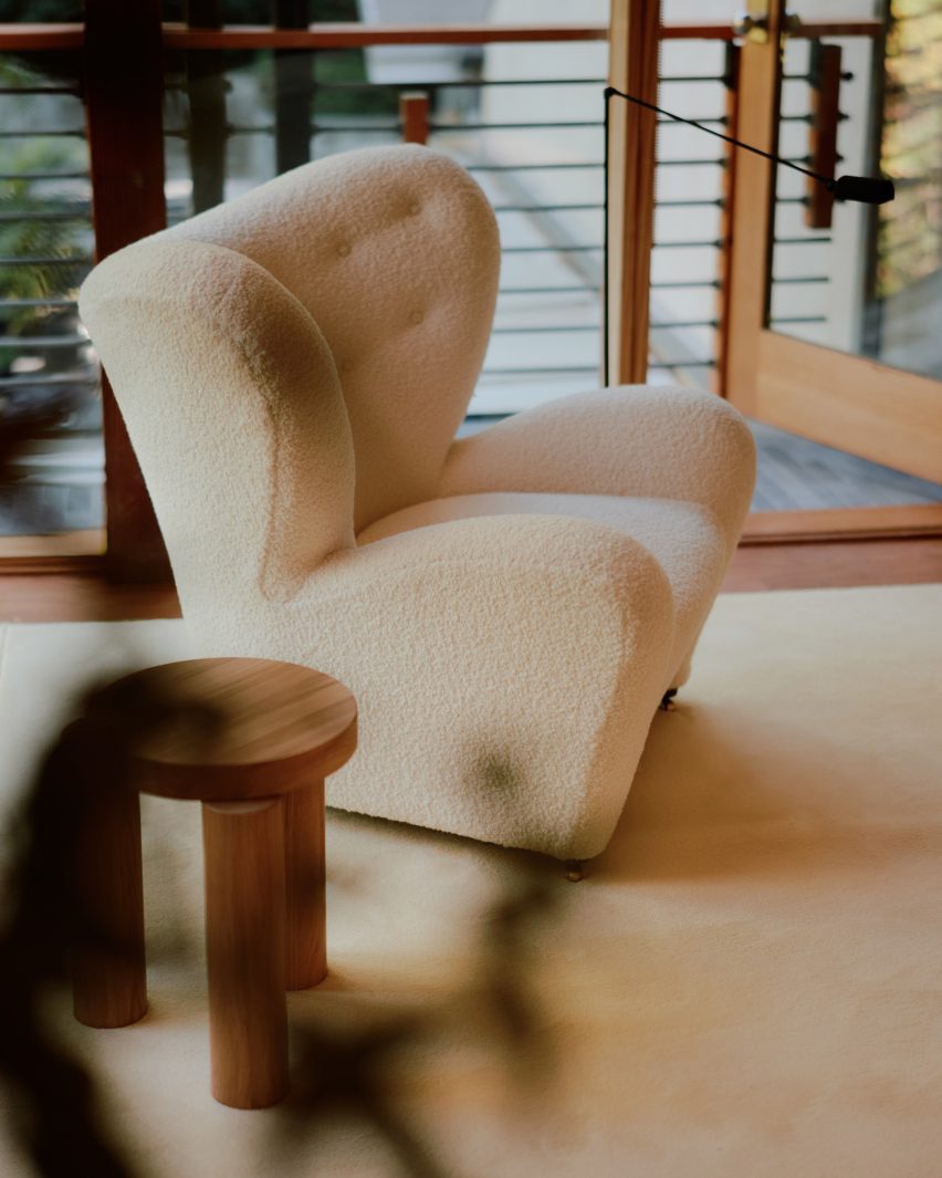 A sheepskin chair by Audo Copenhagen