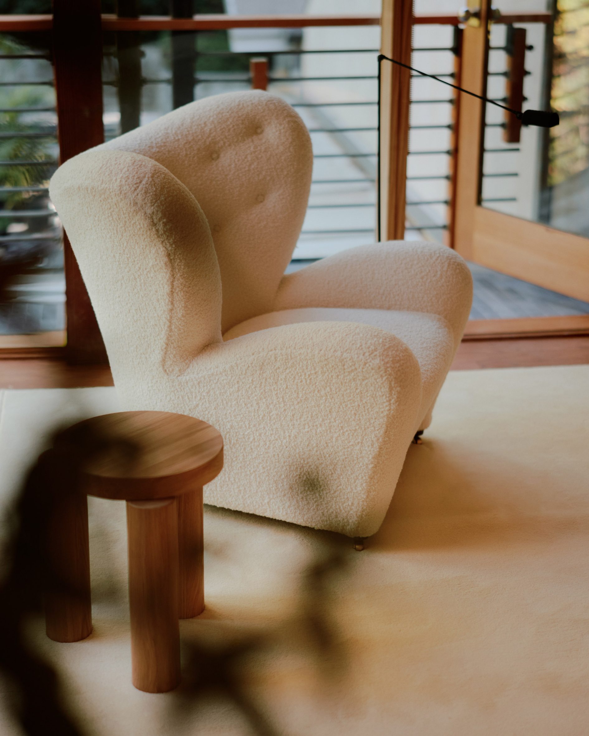 A sheepskin chair by Audo Copenhagen