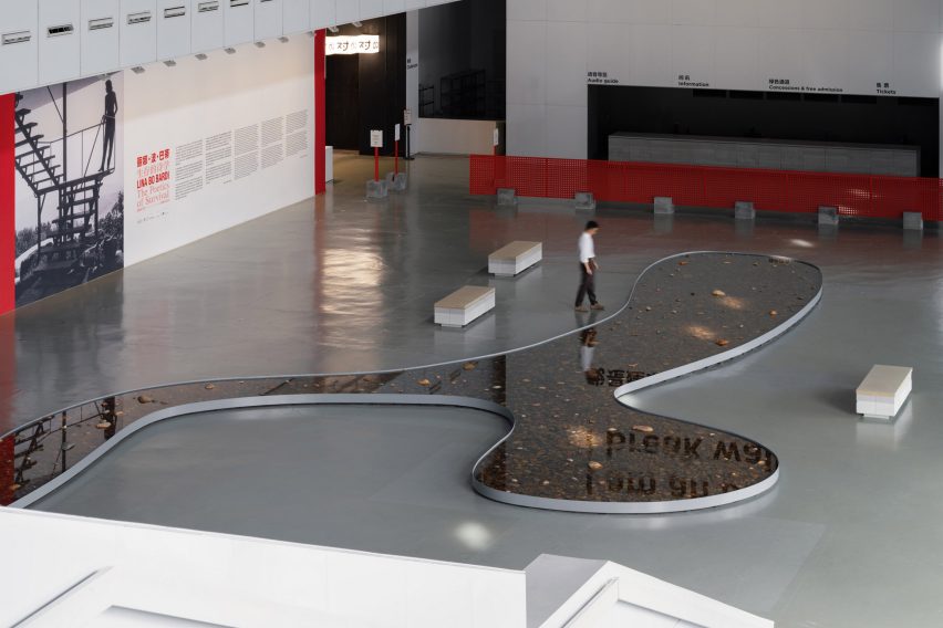 Pond at Lina Bo Bardi exhibition