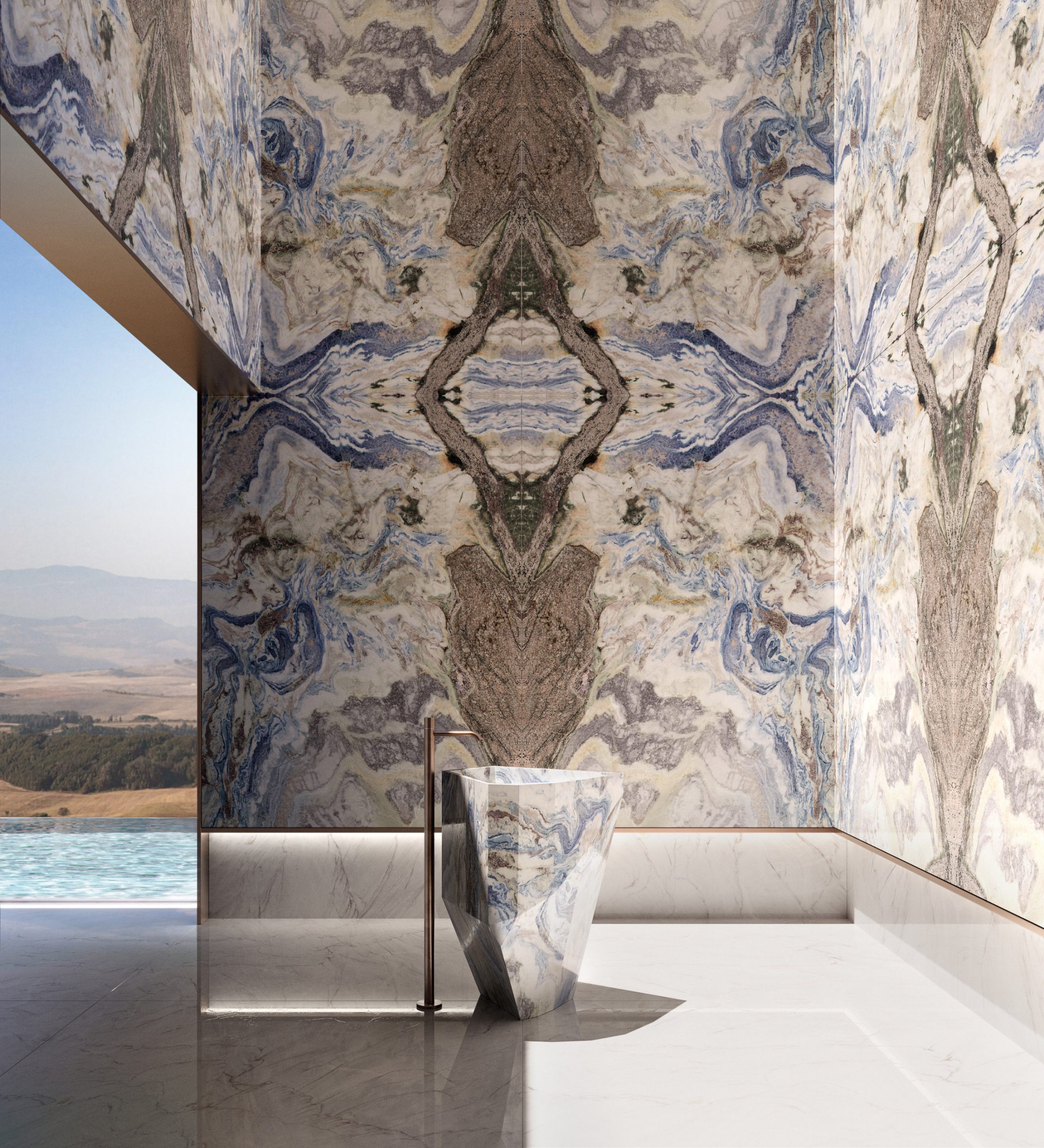 Pangea Blue marble by Antolini