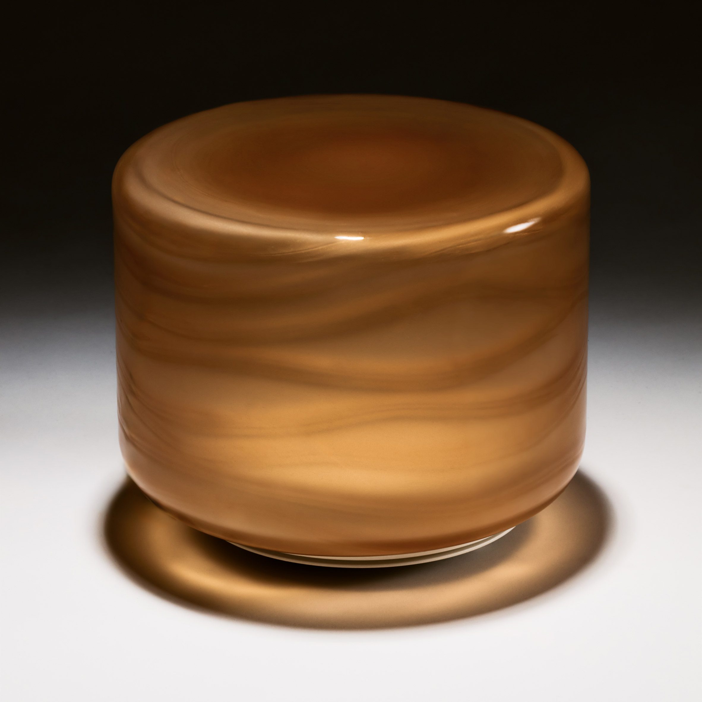 Orange cylindrical glass design