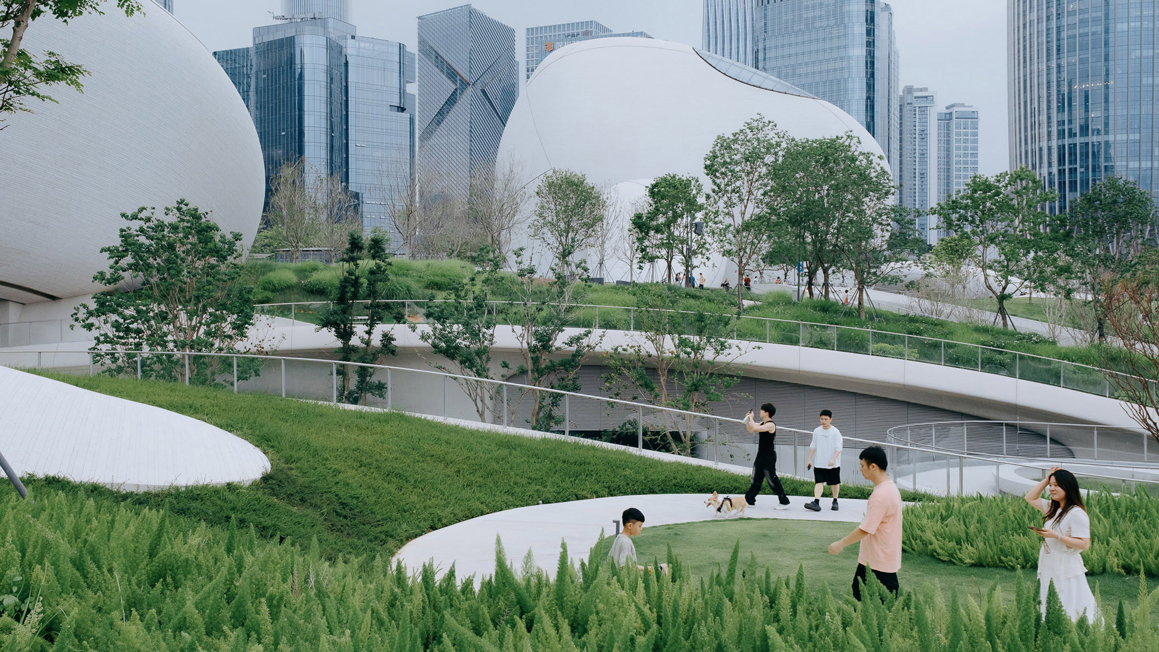 Mada Rchtects MAD scatters boulder-like galleries across green-roofed museum