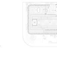Second floor plan of Split Mass Residence by K-Thengono Design Studio