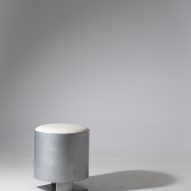 Strut table and pouf by Yağmur Köylü for Yet Design Studio