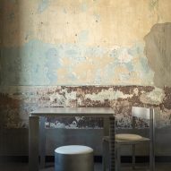 Strut table and pouf by Yağmur Köylü for Yet Design Studio