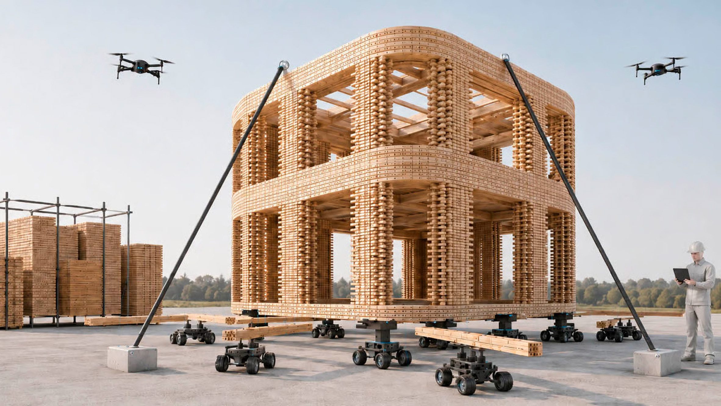 EC News #1 — 28 de agosto de 2026 14 Foster + Partners aposta em enxames de robôs que constroem sozinhos