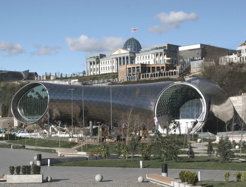 Demolition of Studio Fuksas concert hall underway in Tbilisi dezeen agenda