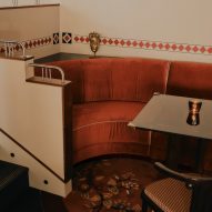 Seating area in Ibasho restaurant in The Dean Munich by Tatjana von Stein
