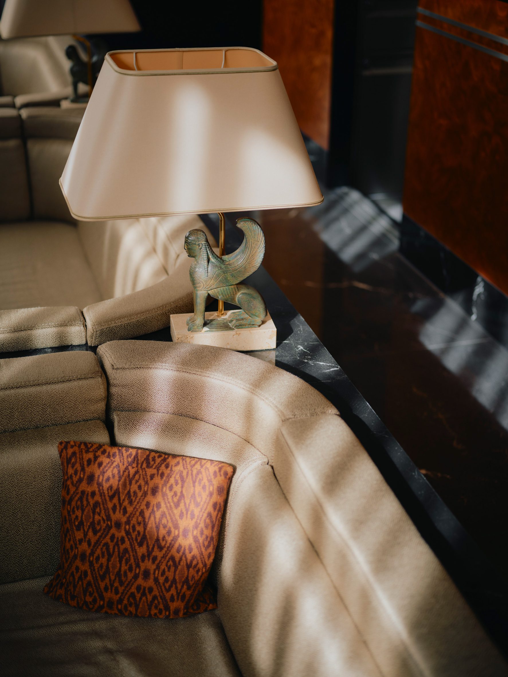 Sphinx lamp in The Dean Munich by Tatjana von Stein