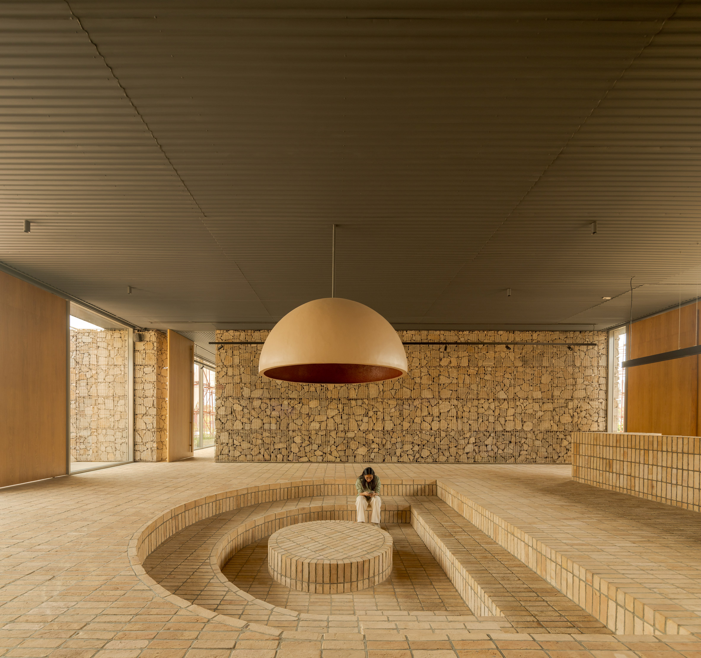 The Reclaimed Pavilion interior by Kanan Modi Associates