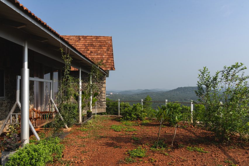 Ushas farmhouse with a garden and mountain views