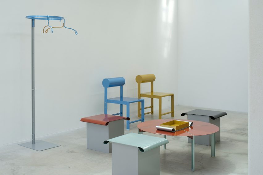 Colourful metal furniture