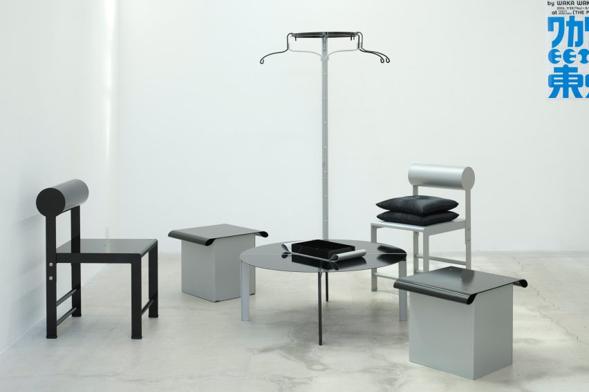 Black and metal furniture