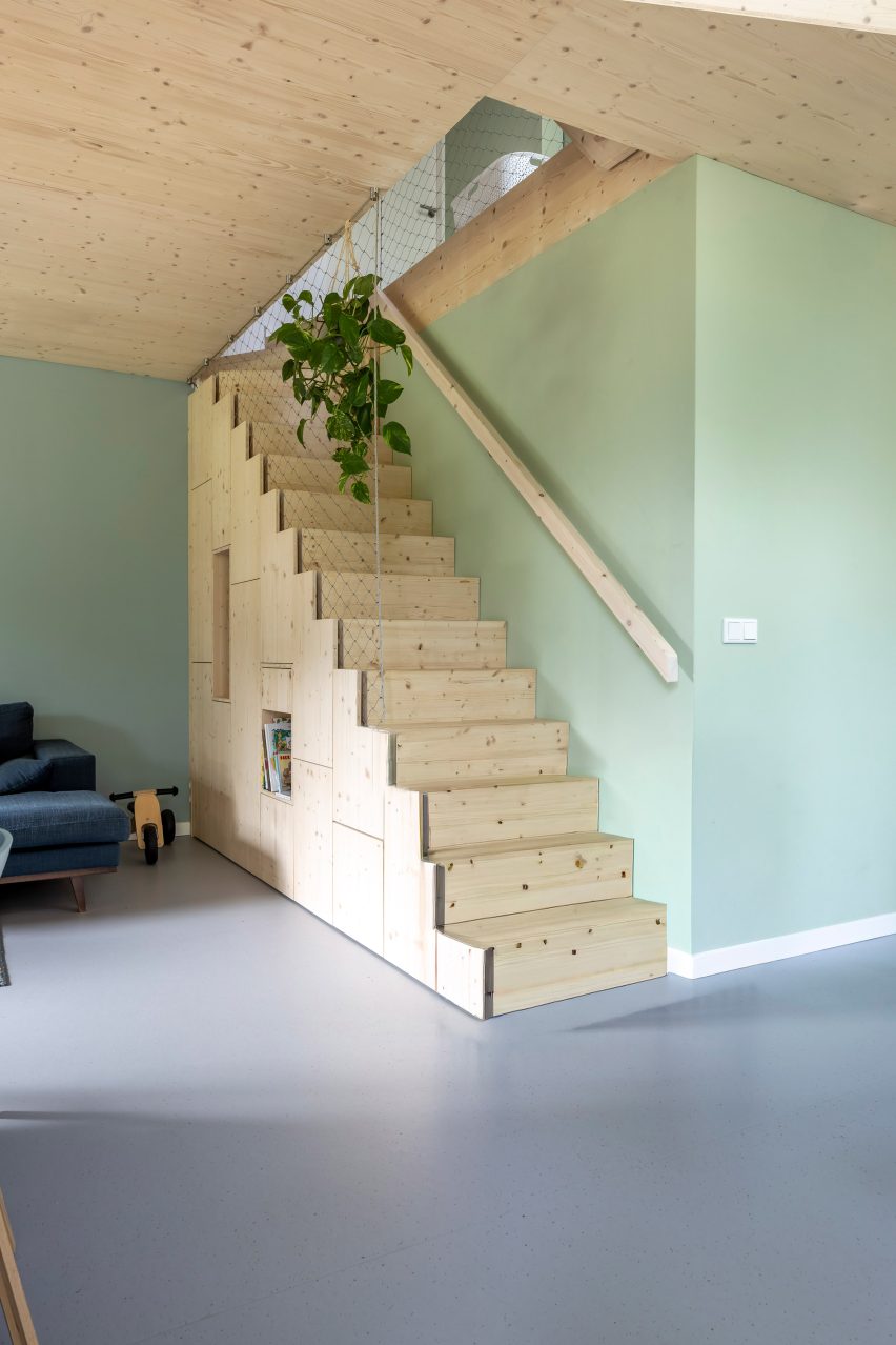 Wooden interior of Dutch home