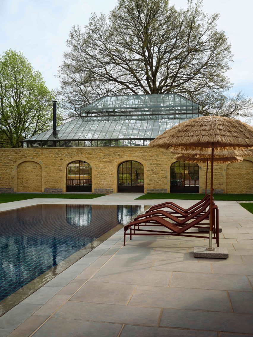 Swimming pool at The Newt by Richard Parr Associates
