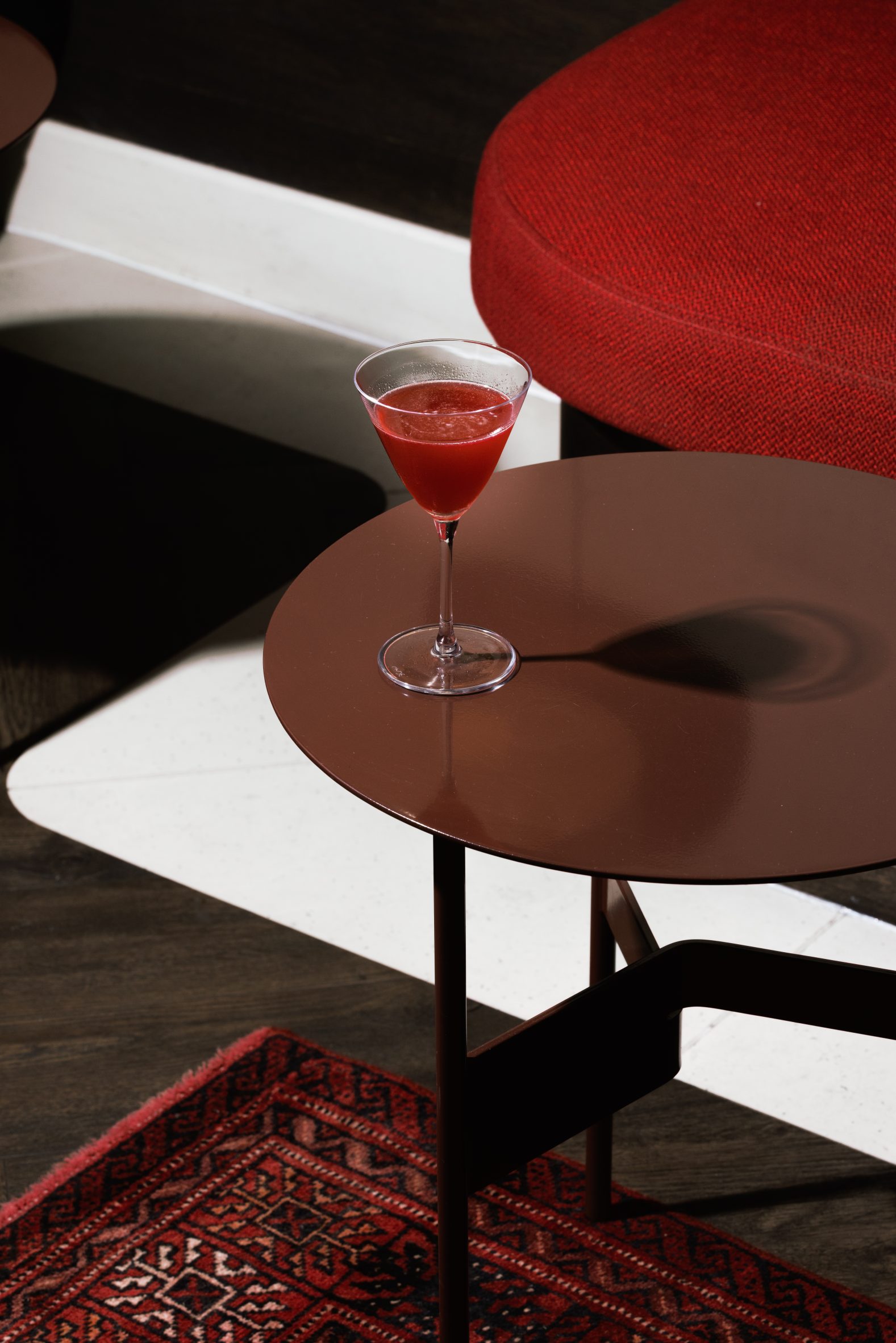 Cocktail on bar table 