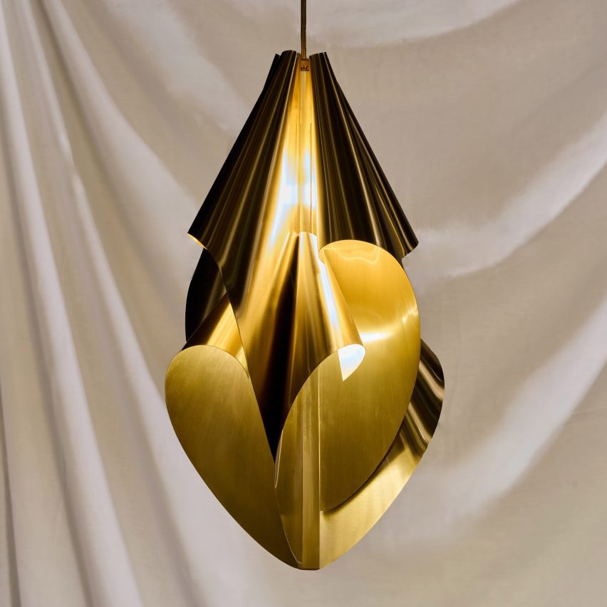 Photo of gold pendant light