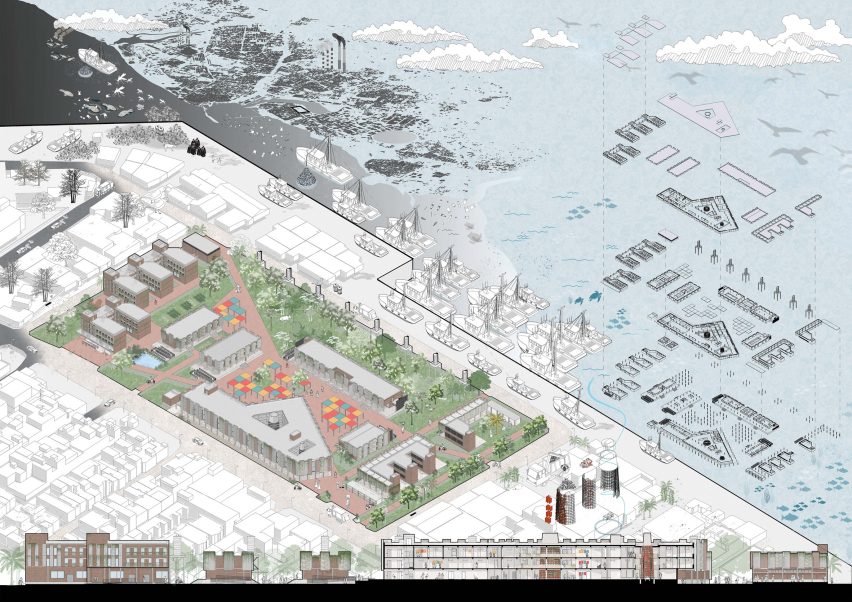 Architectural diagramme of recycling centre