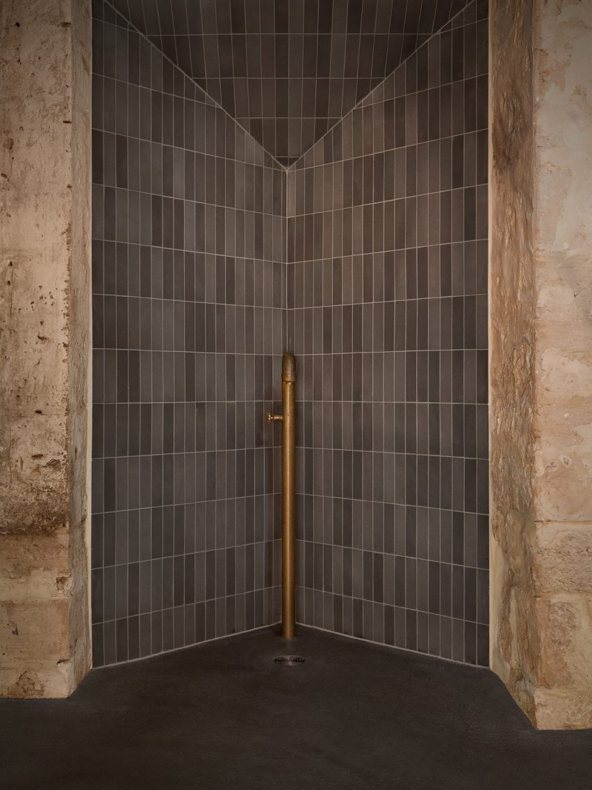 Tiled shower