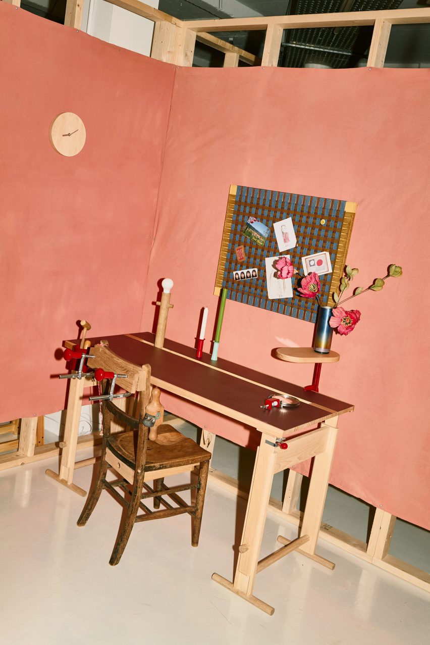 Desk in With Limitations exhibition at Aram by Design Everything