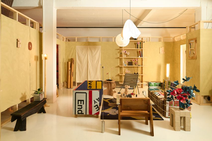 Living room of With Limitations exhibition at Aram by Design Everything