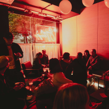 Bar Shrimp uses laser-etched acoustic panels to balance music and conversation