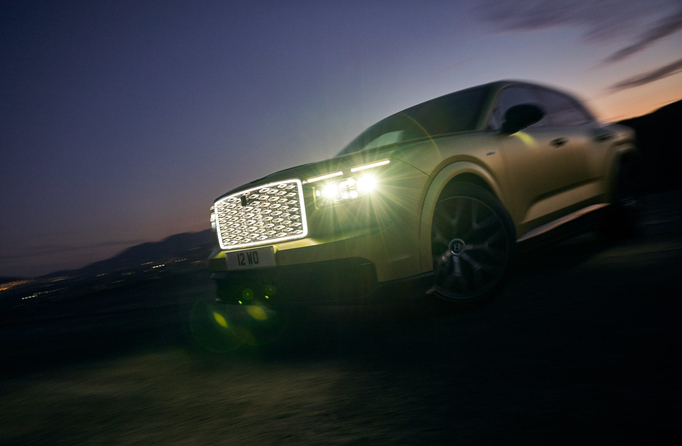 Light-up grill on Bentley