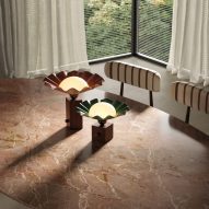Breccia Rosa 4D slab tile by Iris Ceramica