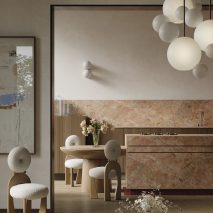 Breccia Rosa 4D tile by Iris Ceramica