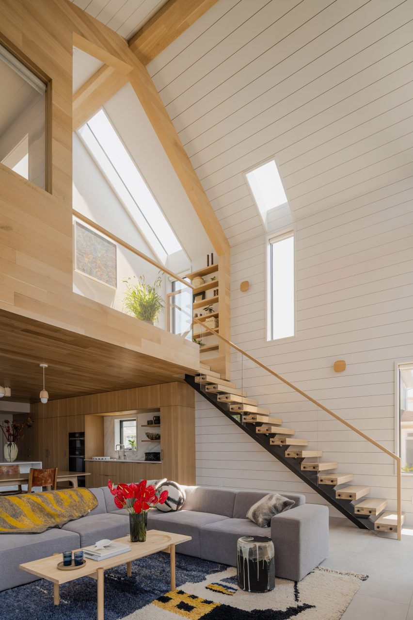 A home's upper storey that is designed to resemble a "house within a house"