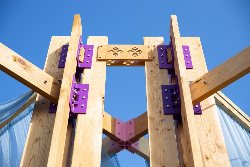 Wildflower installation at Buildfest features hex bolts