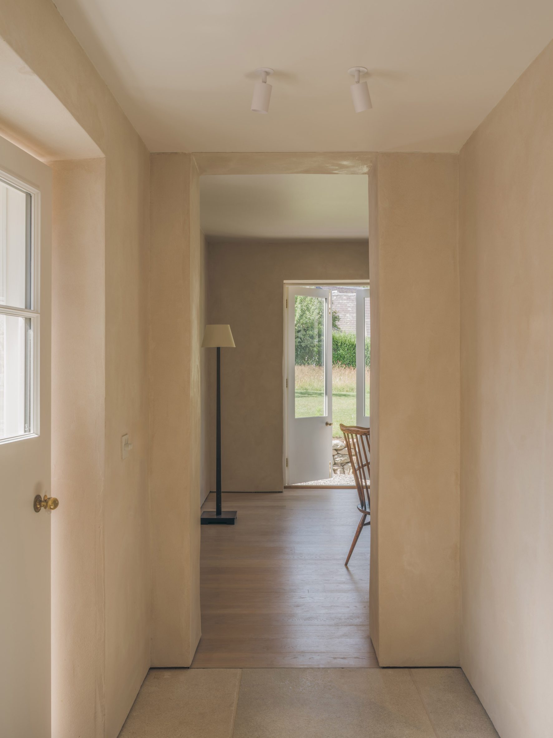 Clay plaster hallway