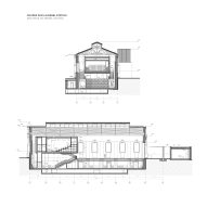 Sections of Centre for Contemporary Arts Tashkent by Studio KO