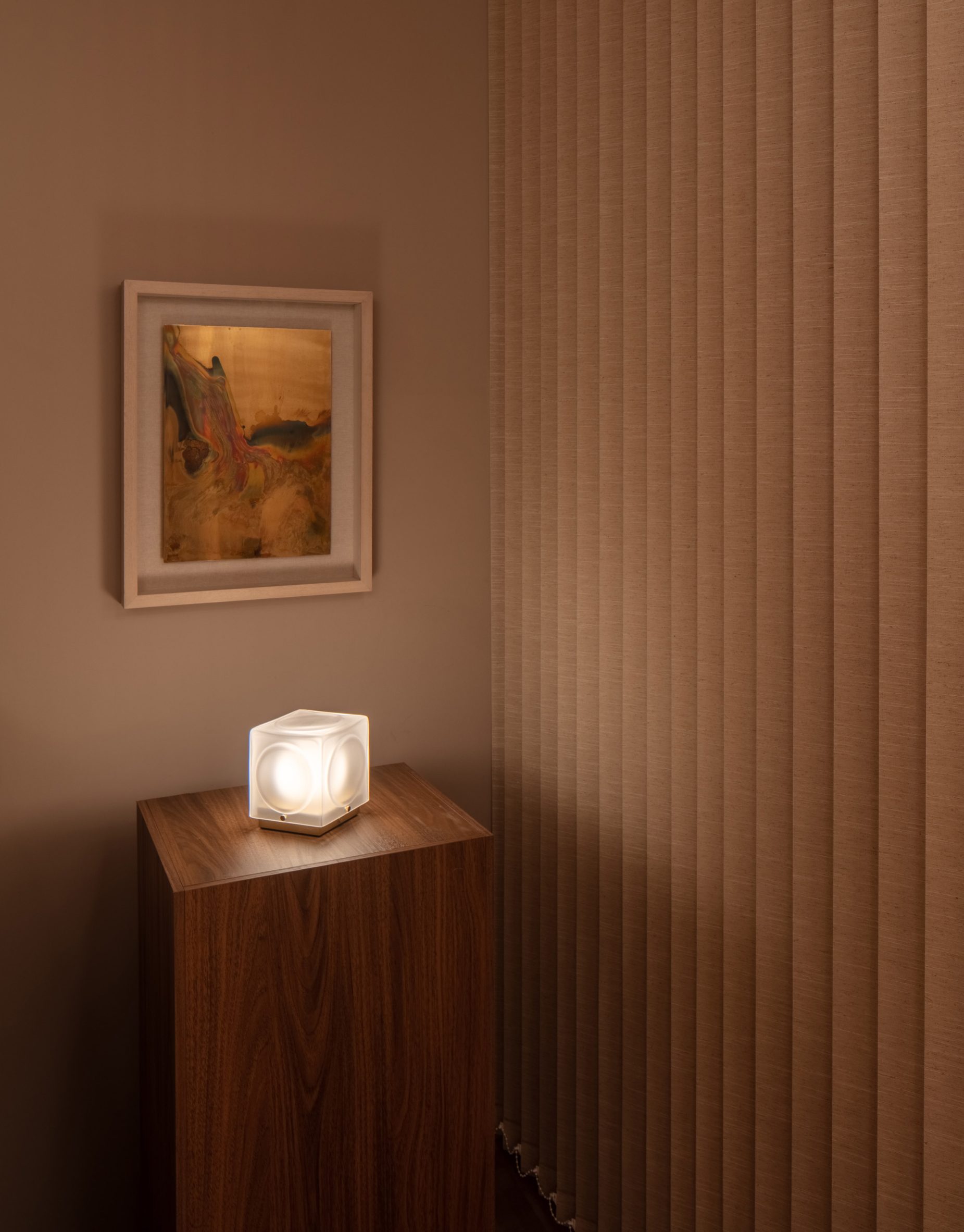 Artwork and cube lamp