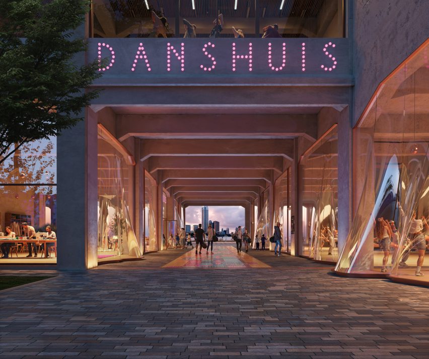 Render of a dance centre in Rotterdam by MAD