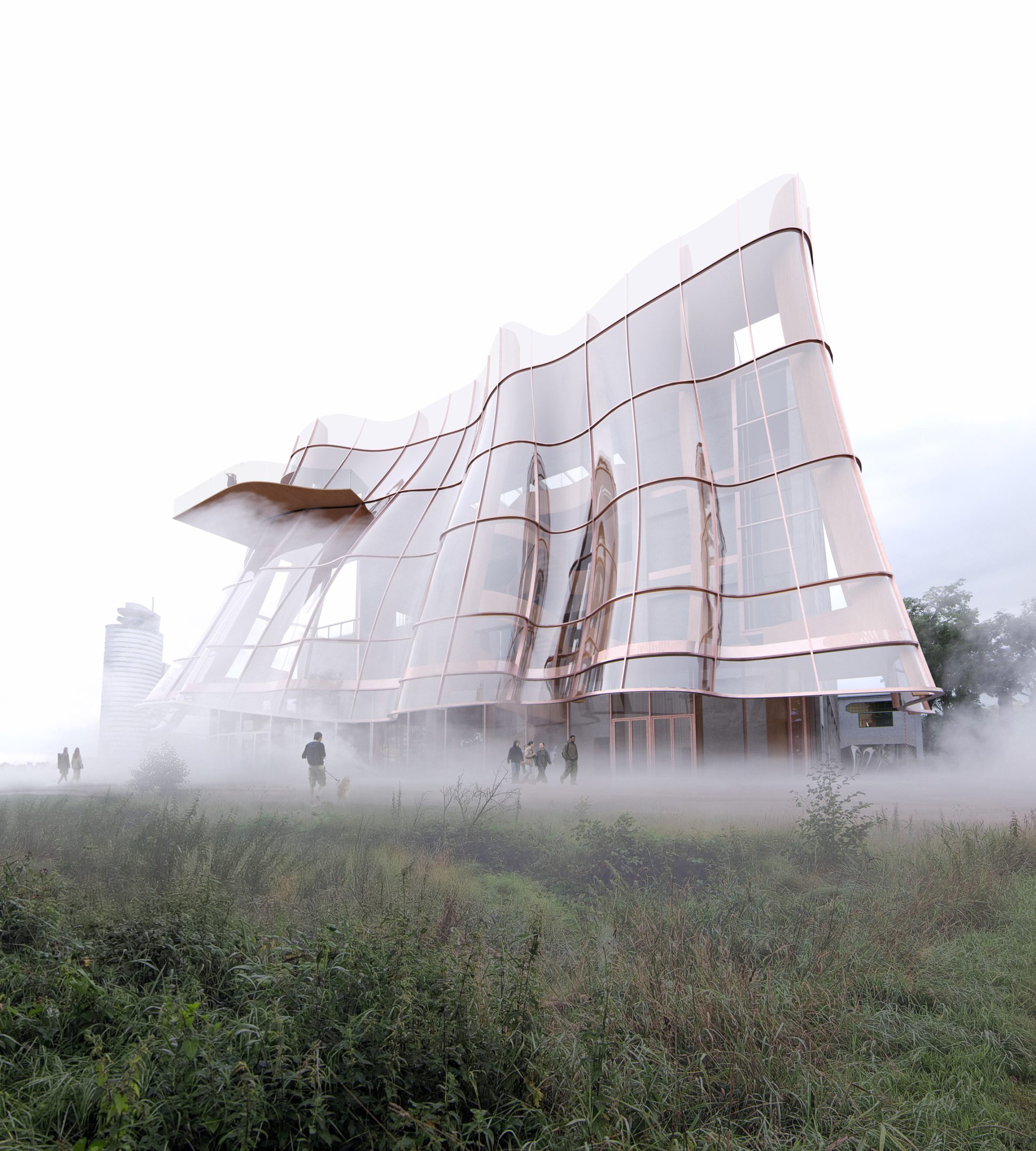 Render of the Danshuis dance centre in Rotterdam by MAD