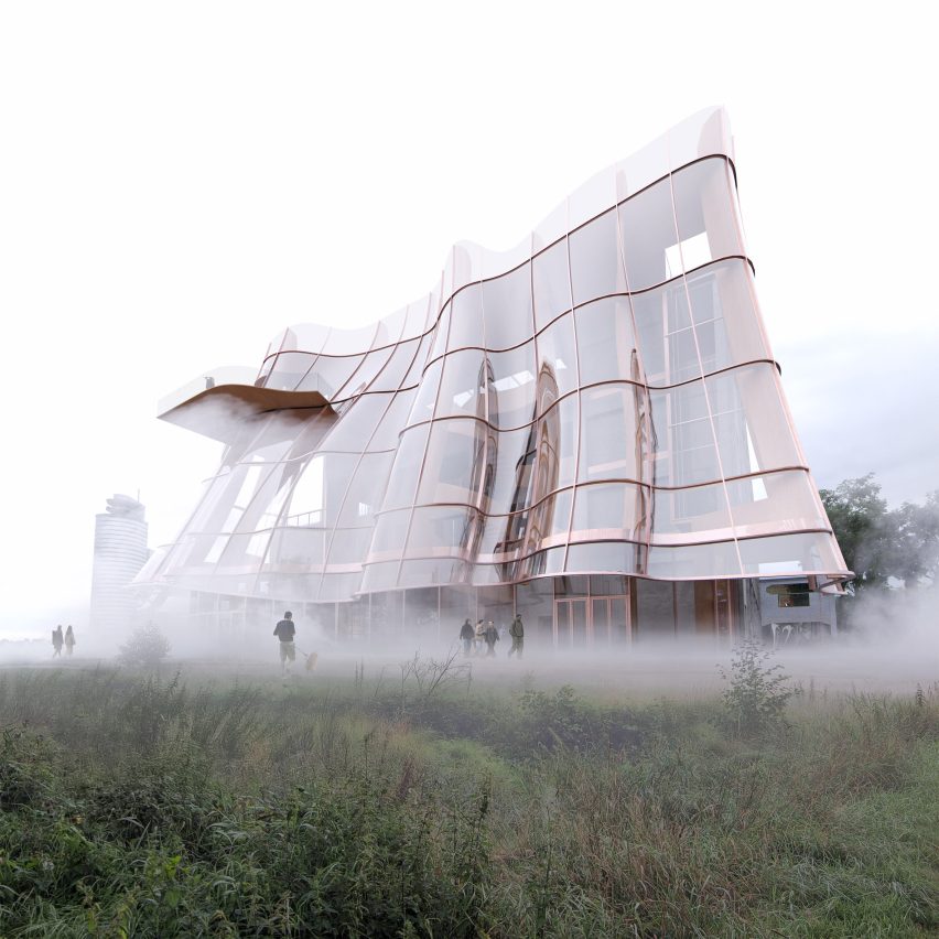 Render of the Danshuis dance centre in Rotterdam by MAD