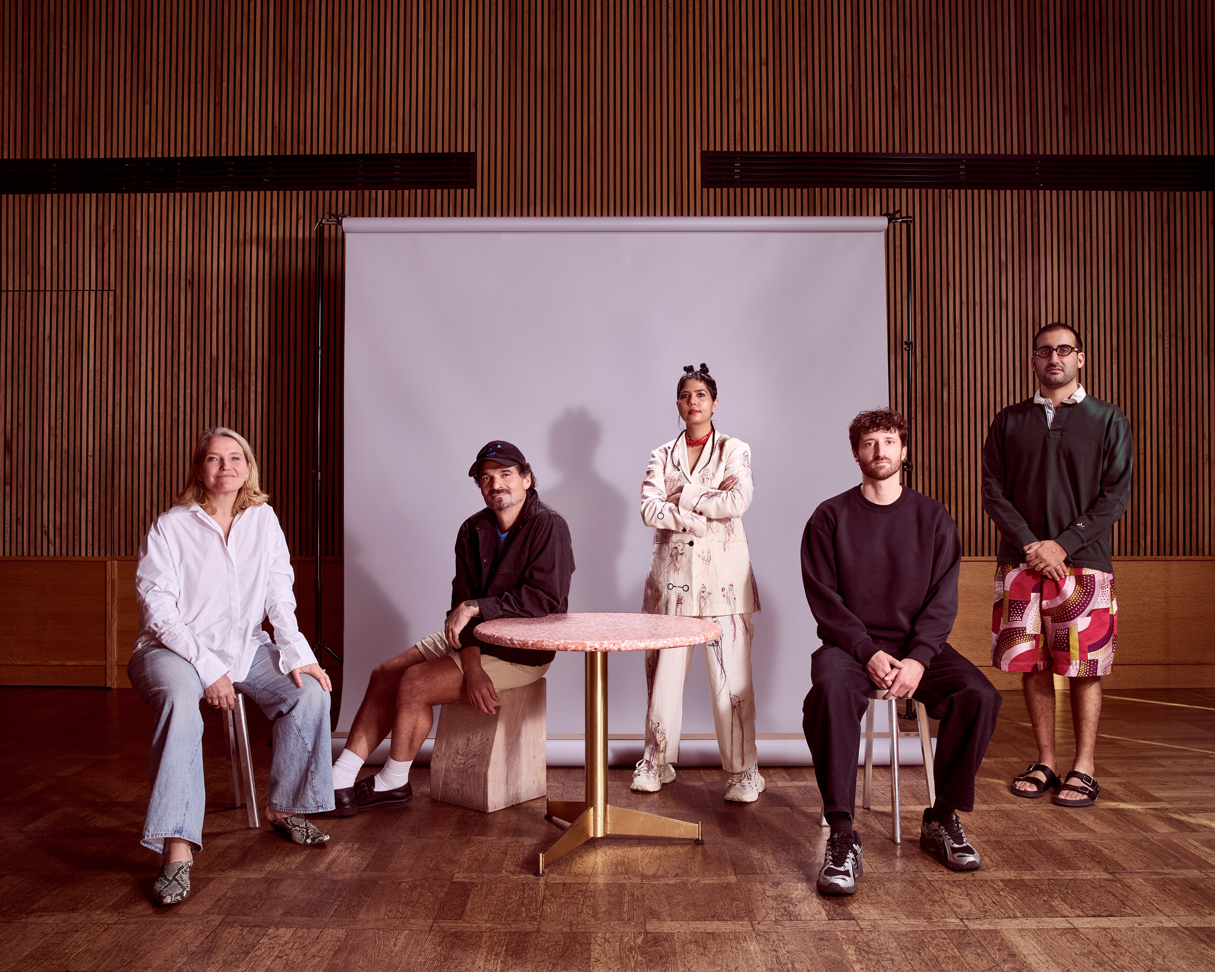 Wendy Saunders, Jaime Hayon, Smita Thomas, Bennie Allan and Julien Sebban at the master jury day at One Hundred Shoreditch