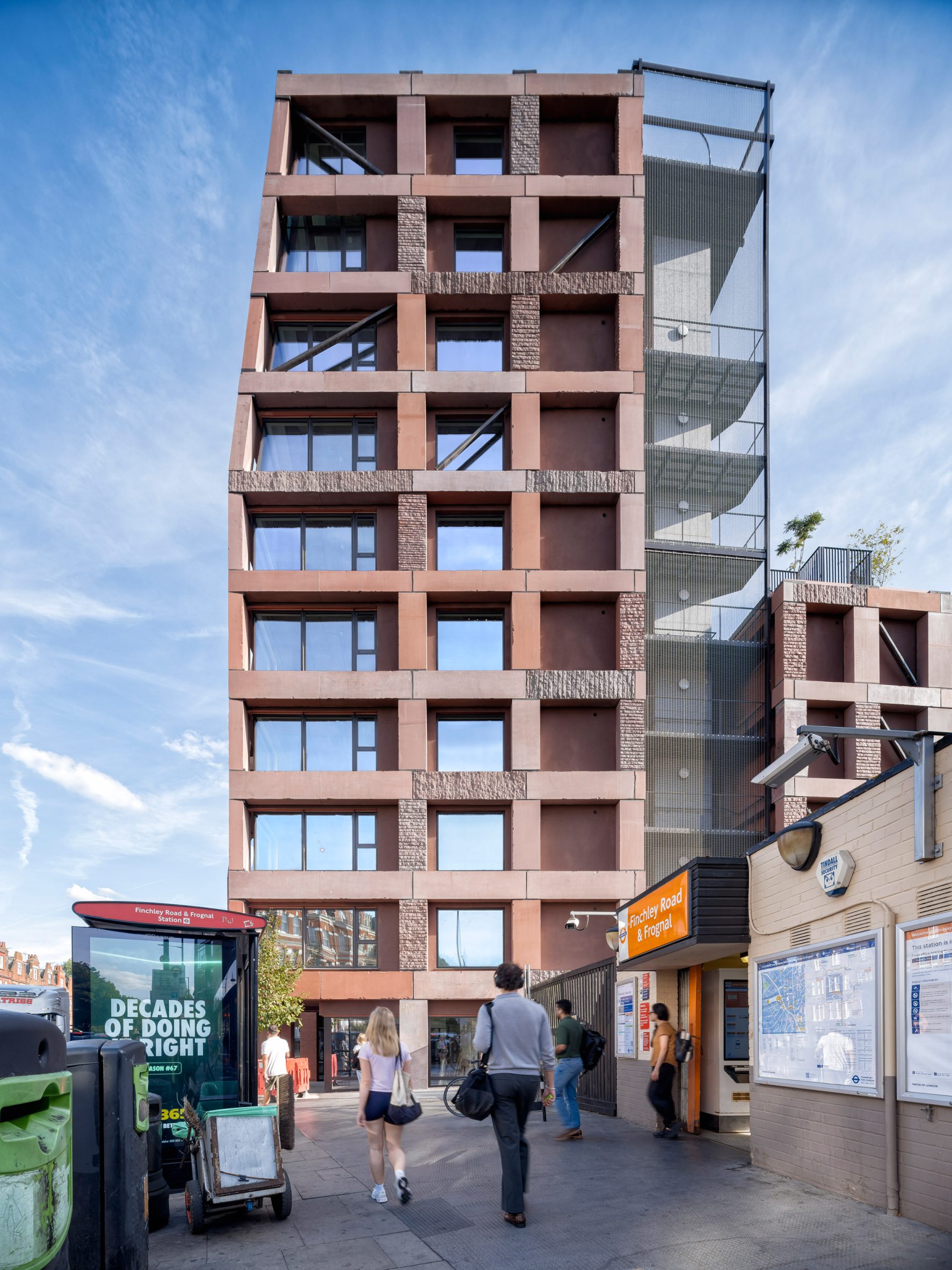Side view of Petra Heights housing at 317 Finchley Road by Groupwork and Webb Yates