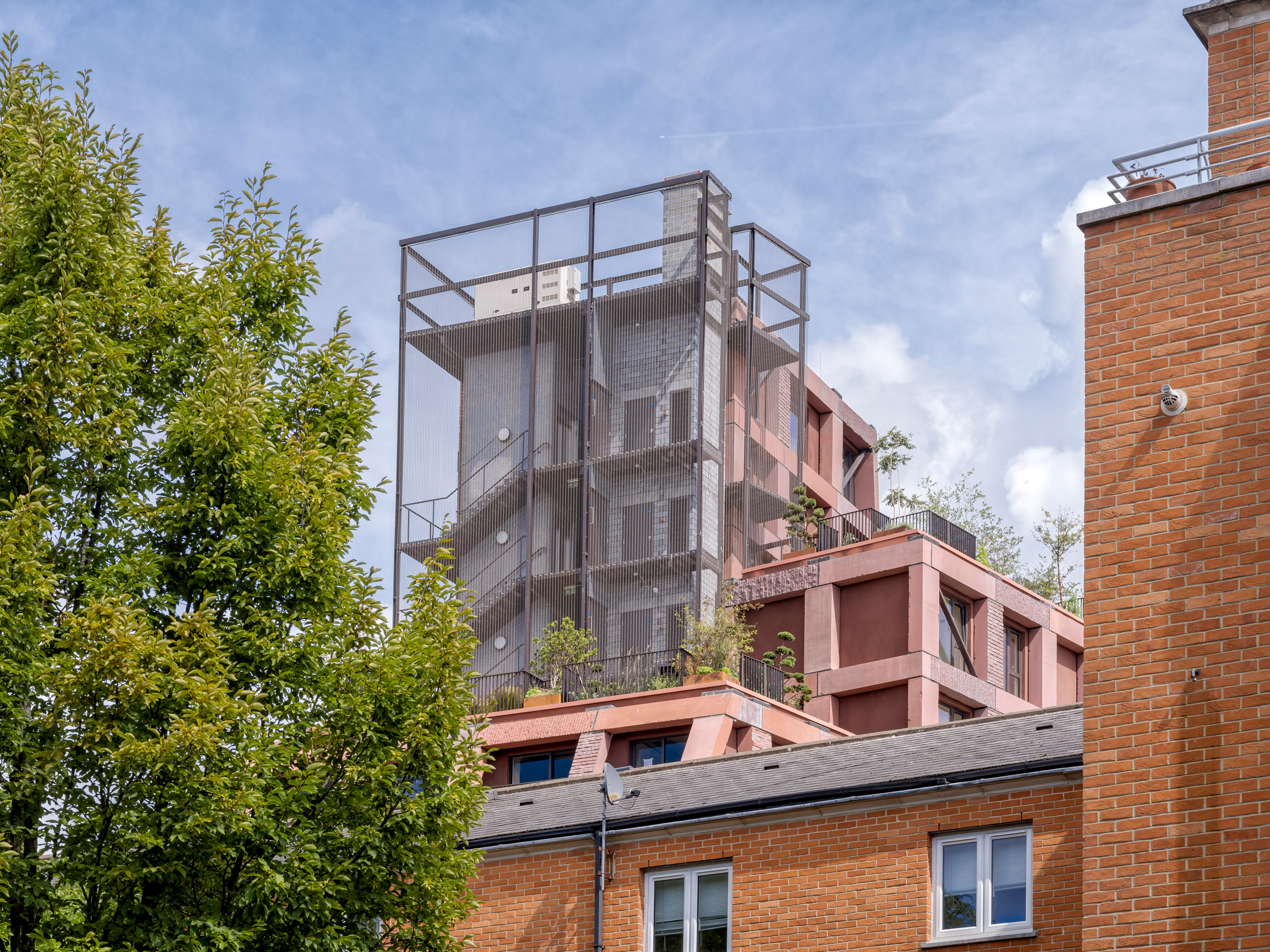 Exterior view of Petra Heights housing at 317 Finchley Road by Groupwork and Webb Yates from afar