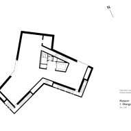 First floor plan of Wyss Museum at Fondation Beyeler by Peter Zumthor