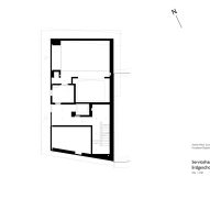 Ground floor plan of Erlen Torhaus building at Fondation Beyeler by Peter Zumthor