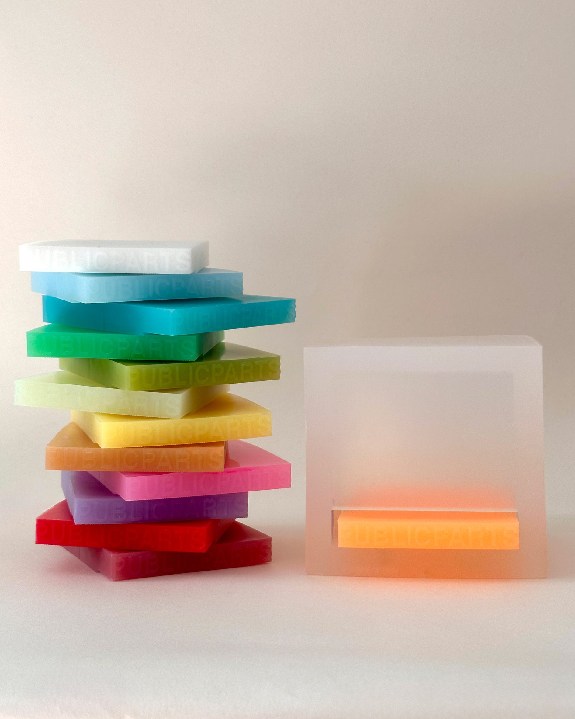 Cube-shaped lamp made from silicone