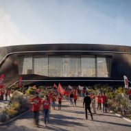 Grimshaw Allegiant Stadium plaza rendering