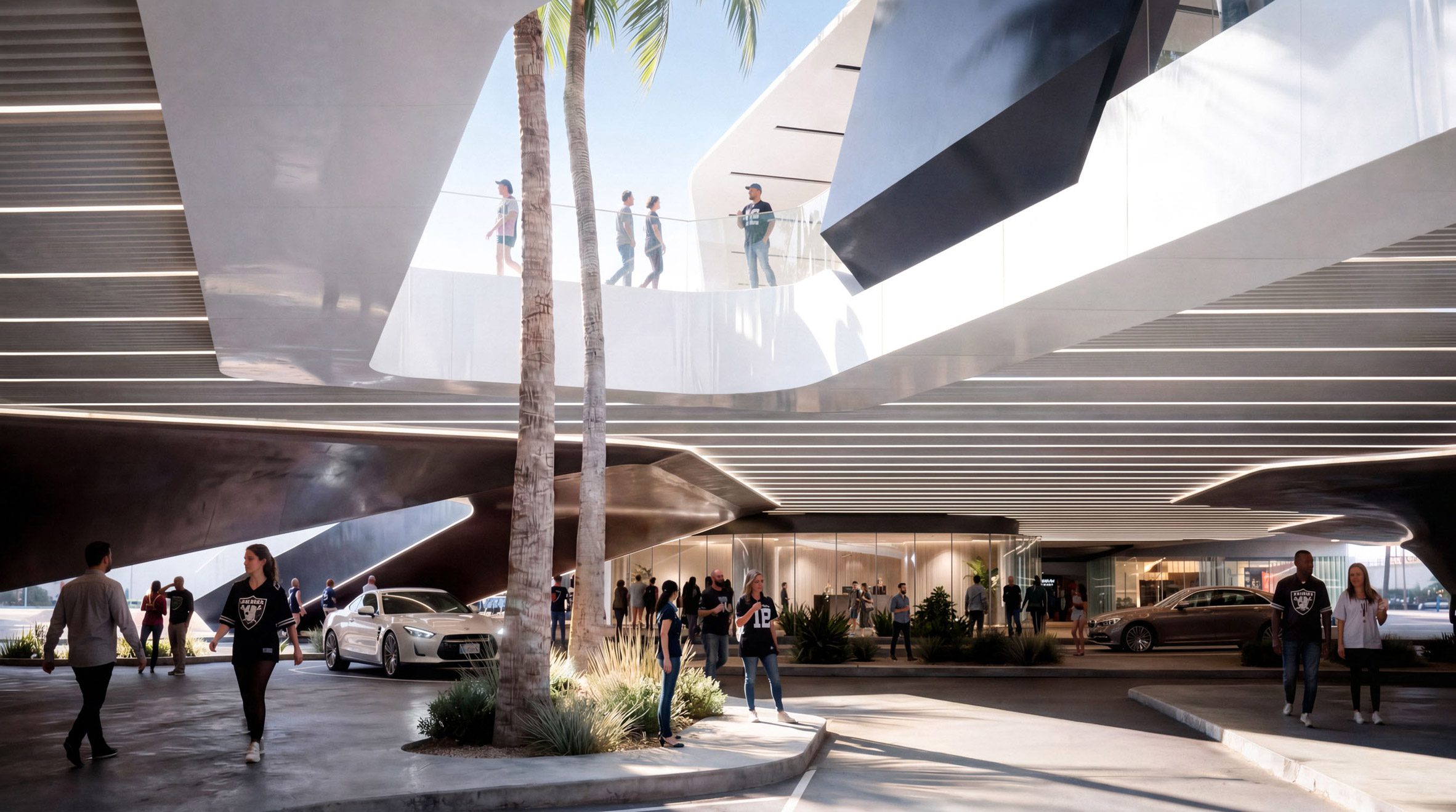 Grimshaw Allegiant Stadium plaza rendering