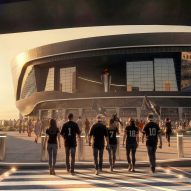 Grimshaw Allegiant Stadium plaza rendering