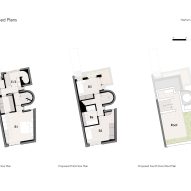 Hampstead Town House second, third and fourth floor plan by Hayhurst and Co